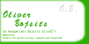 oliver bojsits business card